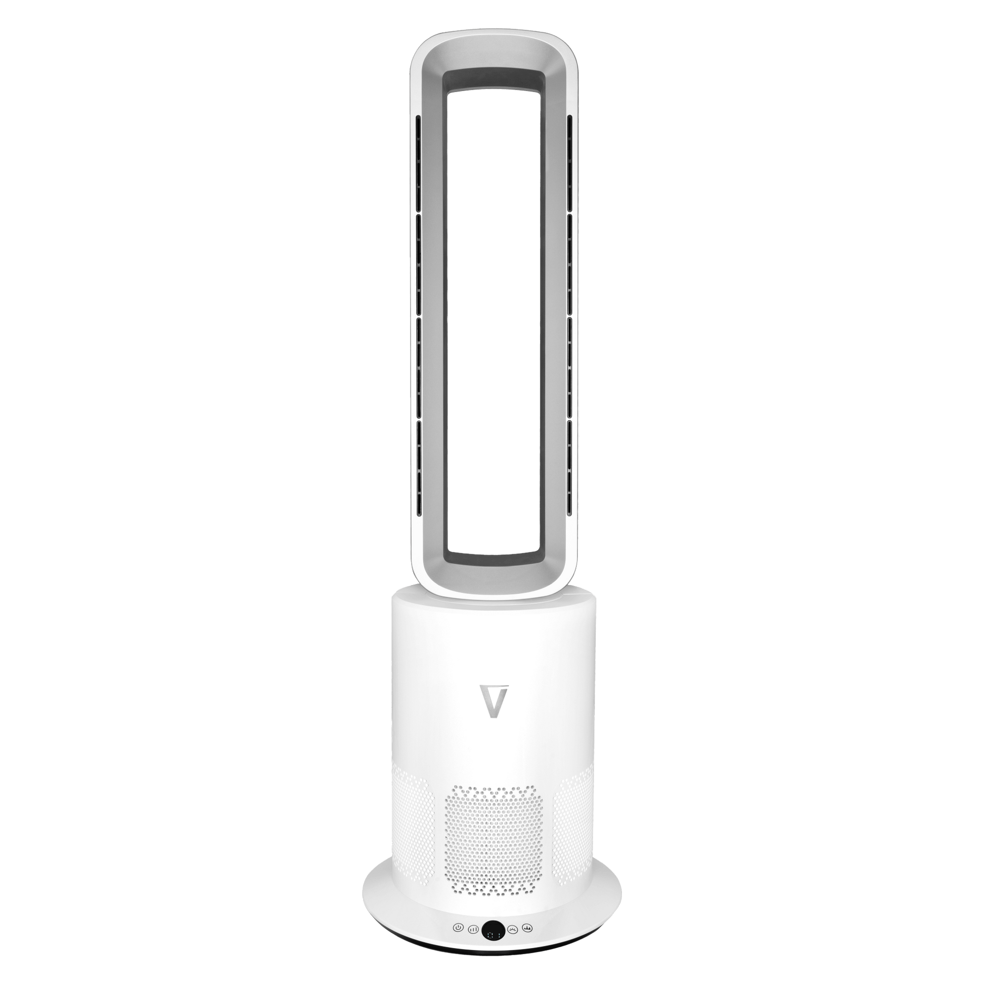 Vortex Air Cleanse Bladeless Air Purifier Heater Cooler Silver